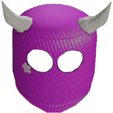 Ski Mask Horns Pink
