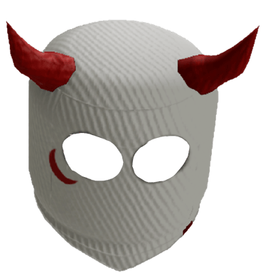 Ski Mask Horns White